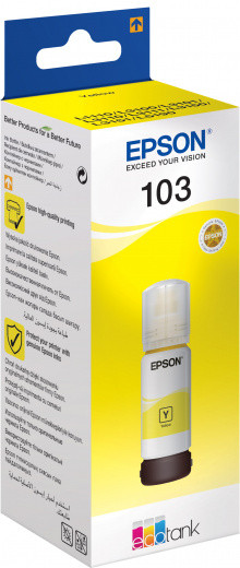 Контейнер с чернилами Epson L1110/L3100/ L3101/L3110/ L3150/L3151, желтый, ориг. №103 (65 мл)