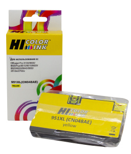Картридж HP CN048AE№951XL для Officejet Pro 8100/8600, желтый, Hi-Black 
