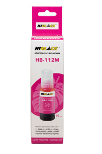 Контейнер с чернилами Epson 112 / С13Т06C34A для L6550/6570, Magenta, pigm, 70ml, Hi-Black
