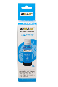 Контейнер с чернилами HP GT52 для Ink Tank 410/ Smart Tank 515, Cyan, 70ml, Hi-Black