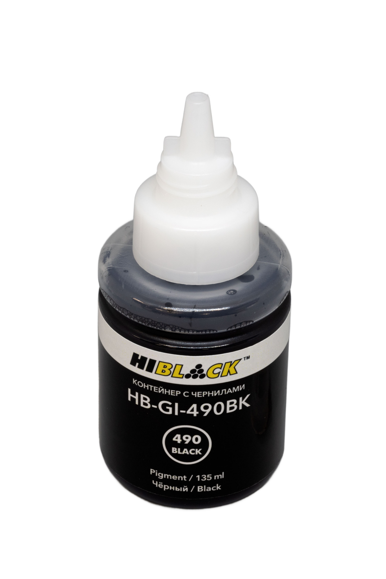 Контейнер с чернилами Canon GI-490BK для G1400/ 2400/ 3400, Black pigm, 135ml,  Hi-Black