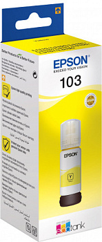 Контейнер с чернилами Epson L1110/L3100/ L3101/L3110/ L3150/L3151, желтый, ориг. №103 (65 мл)